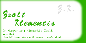 zsolt klementis business card